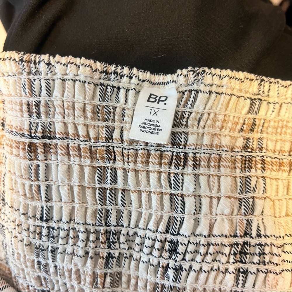 BP Cream Plaid Sleeveless Cropped Tank – Preppy Y2K 1X - Picture 6 of 7